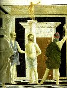 Piero della Francesca the flagellation, detail oil painting on canvas